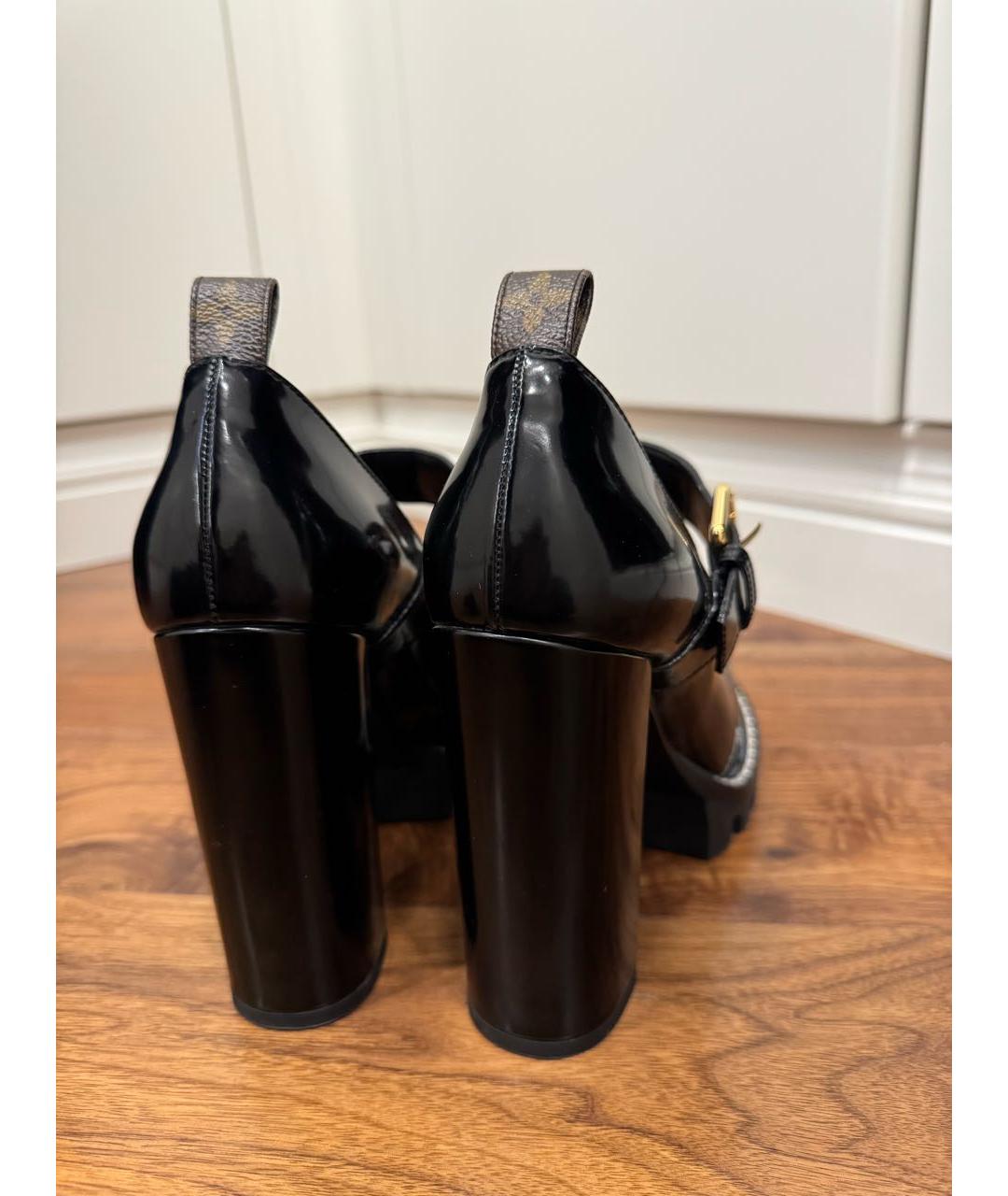 LOUIS VUITTON Черные кожаные туфли, фото 5