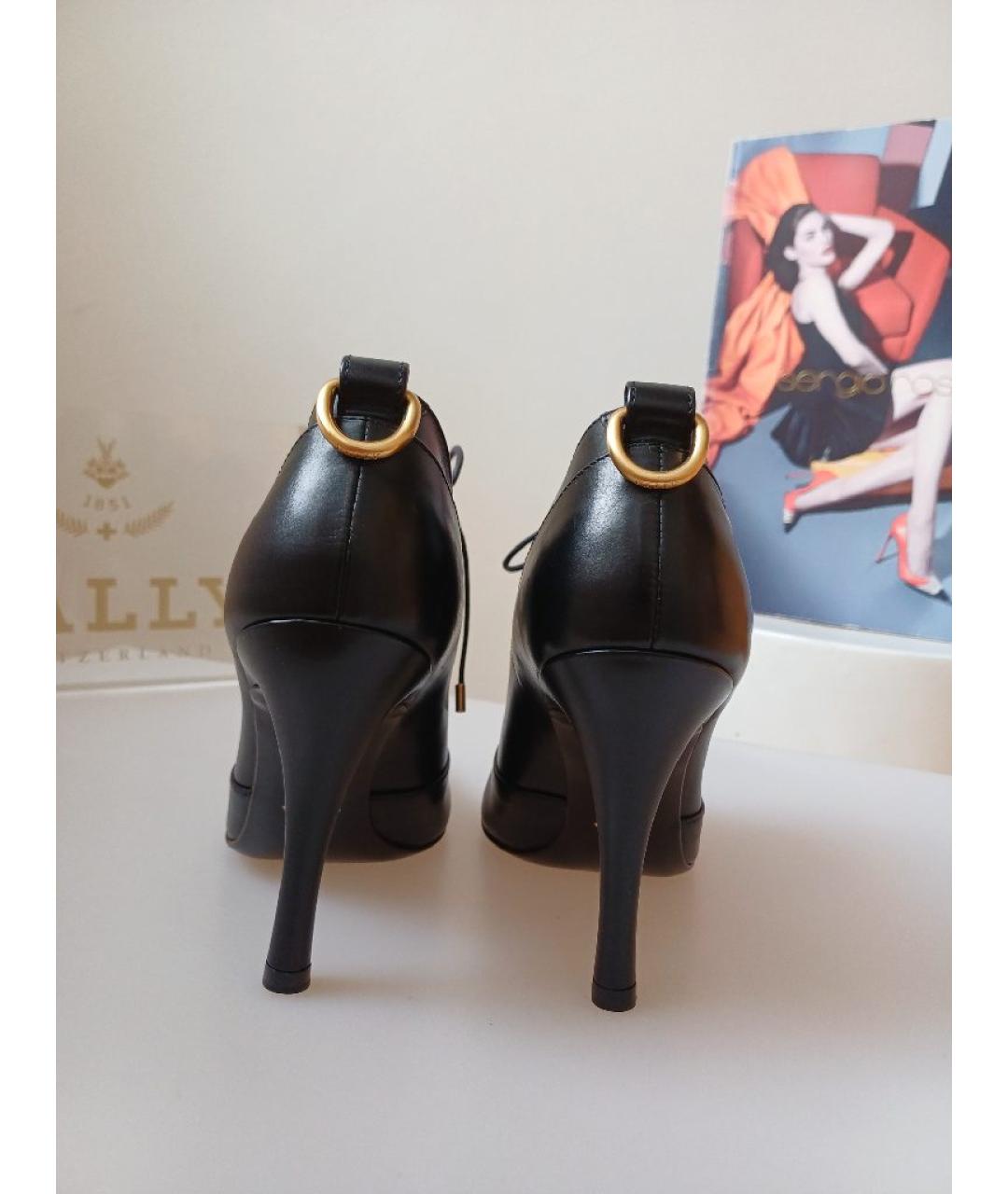 BALLY Черные кожаные ботильоны, фото 8