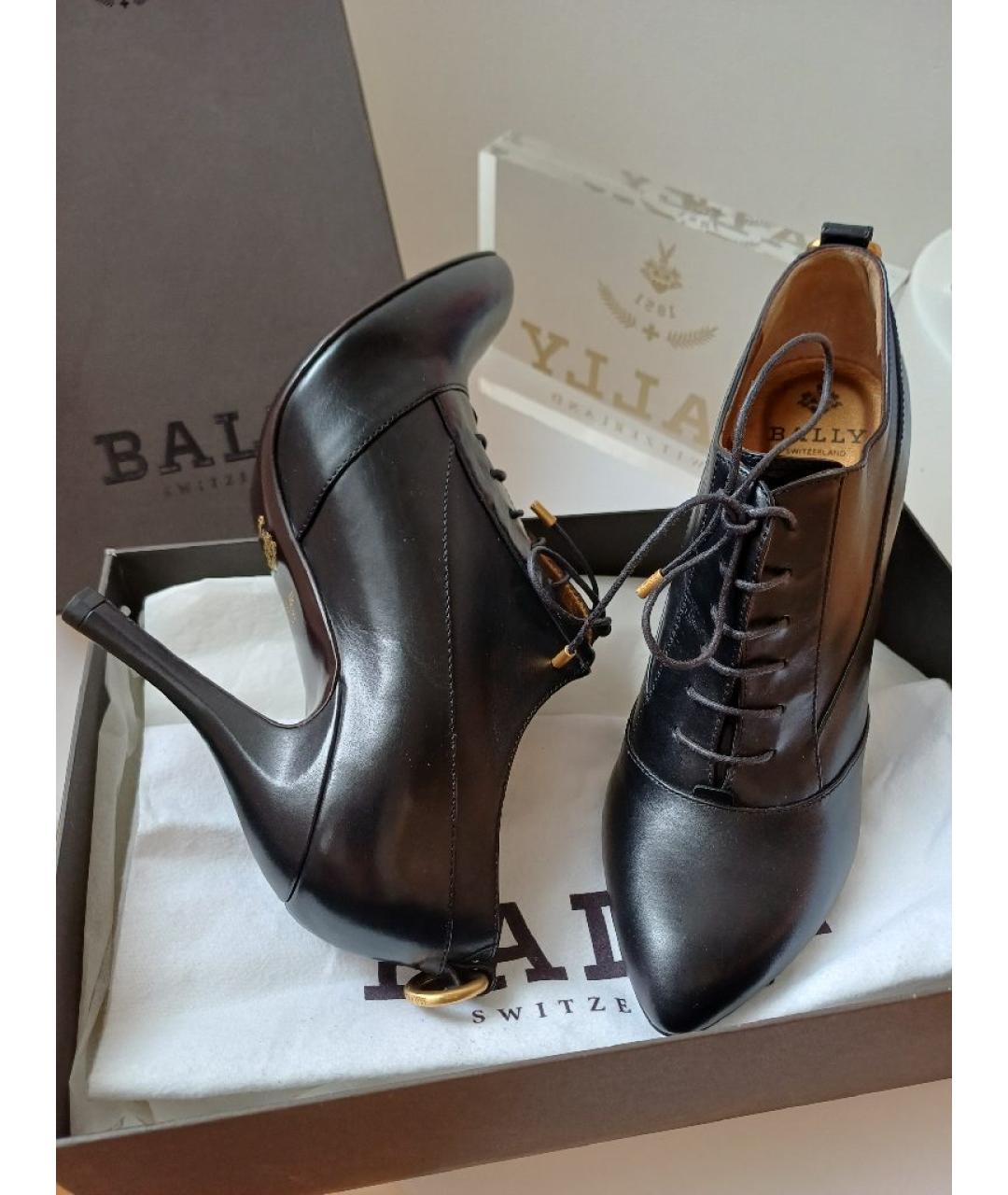 BALLY Черные кожаные ботильоны, фото 2