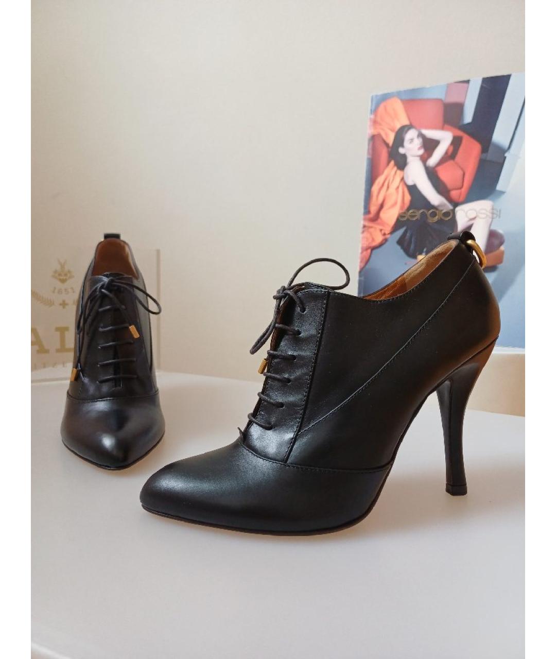 BALLY Черные кожаные ботильоны, фото 5