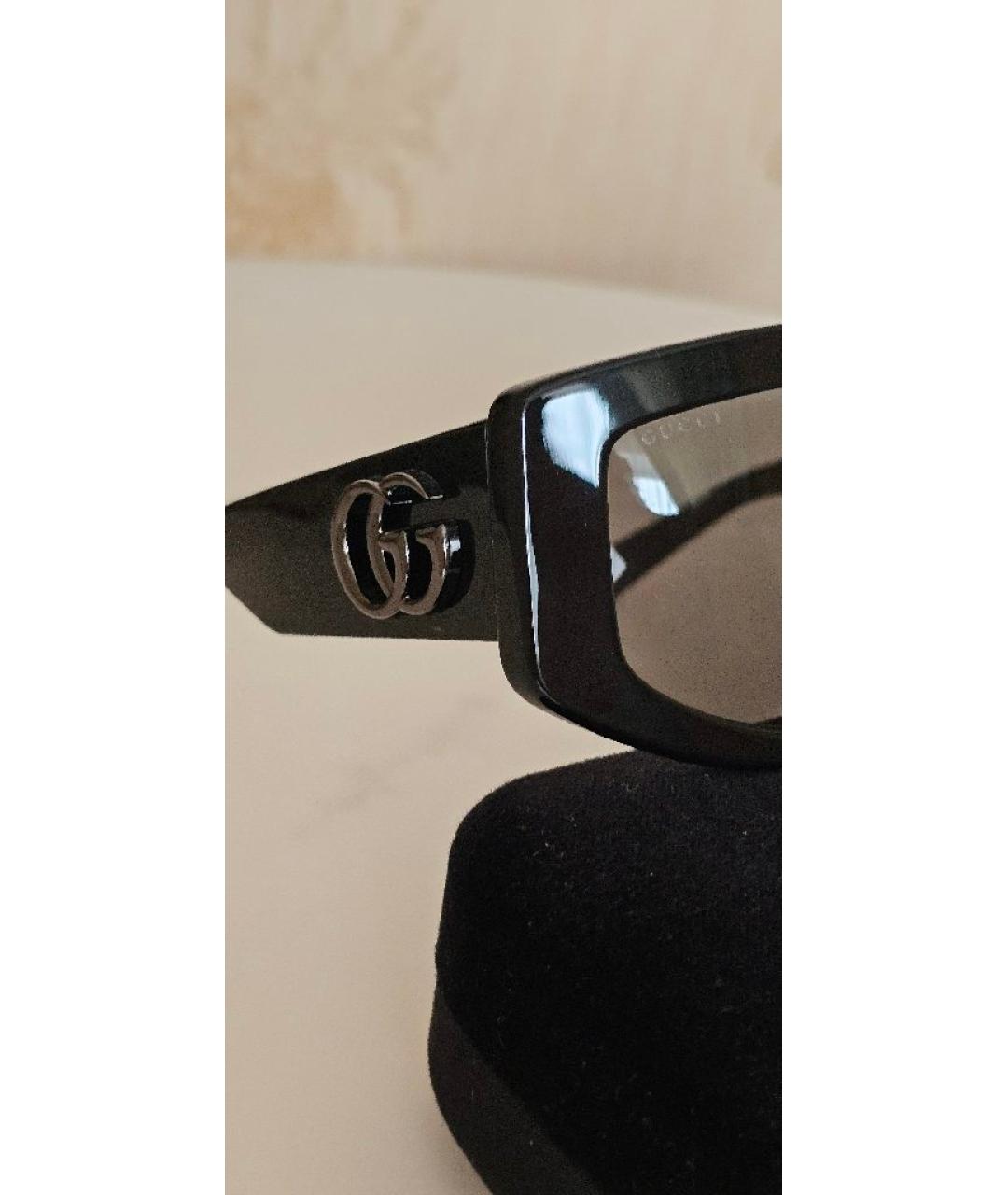 GUCCI Черные пластиковые солнцезащитные очки, фото 3