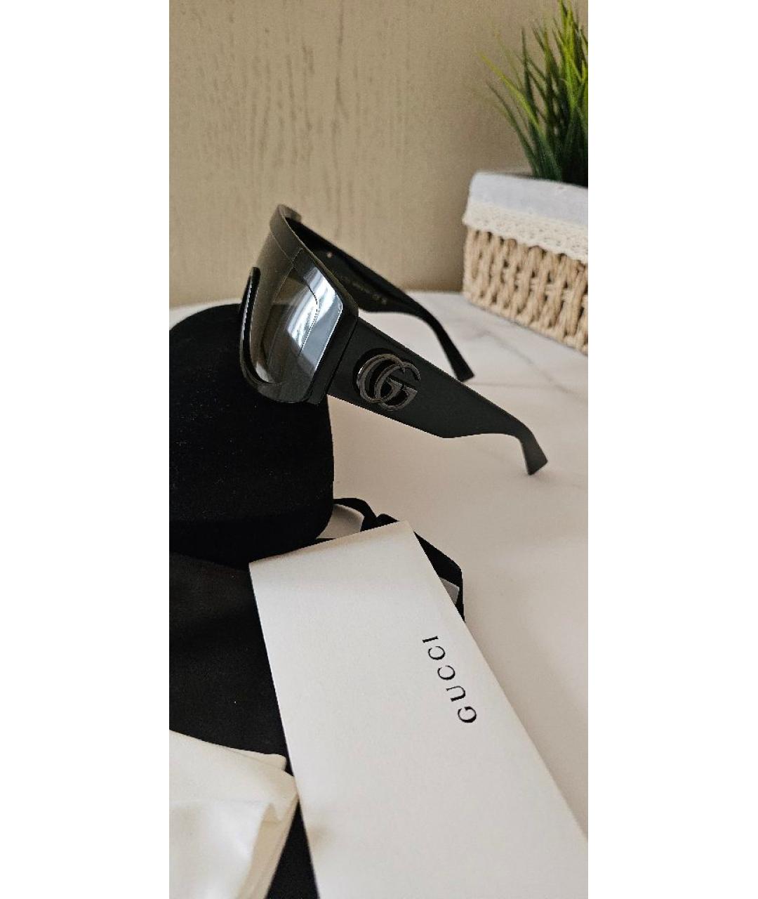 GUCCI Черные пластиковые солнцезащитные очки, фото 2