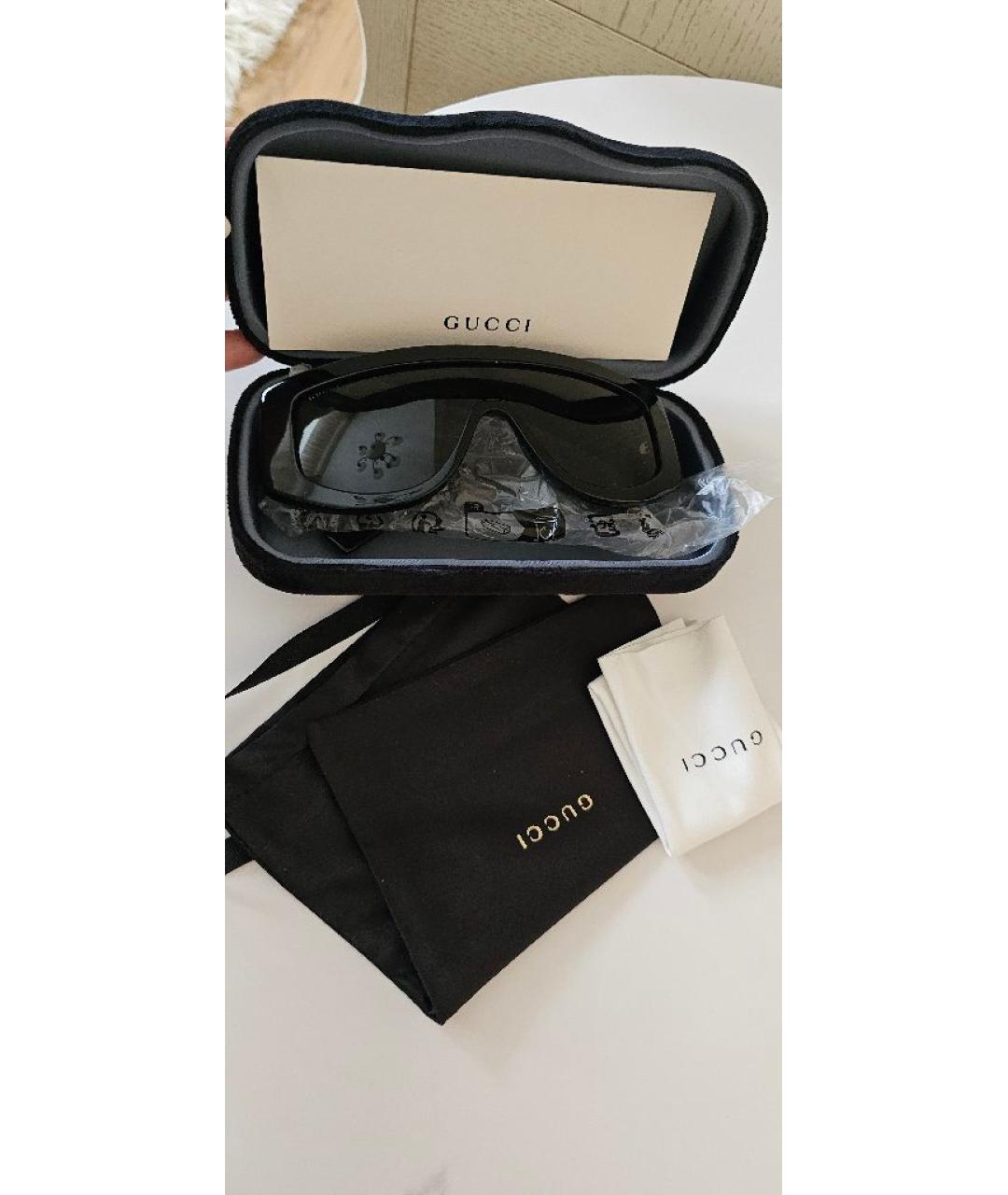 GUCCI Черные пластиковые солнцезащитные очки, фото 4