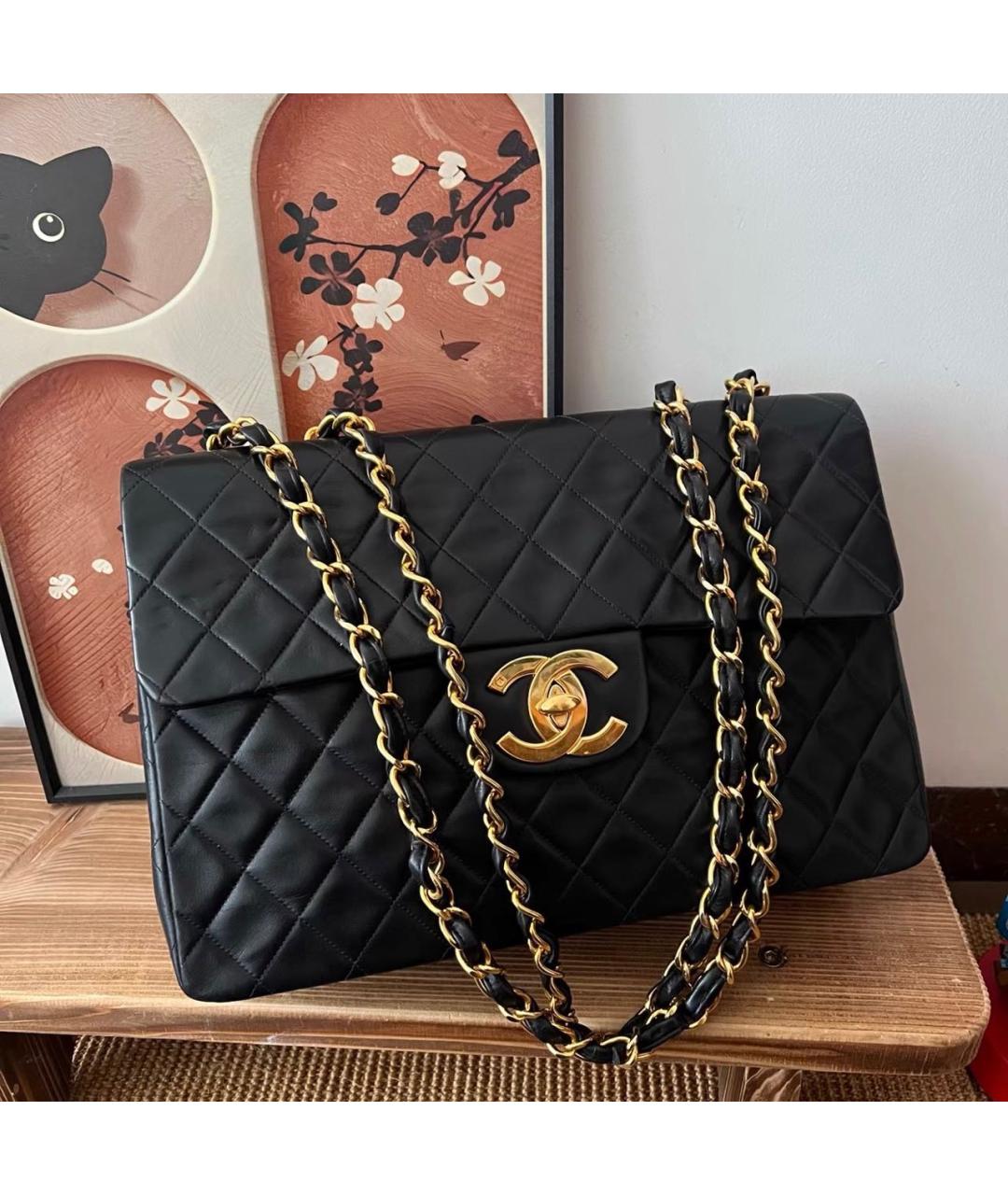 CHANEL Черная кожаная сумка через плечо, фото 9