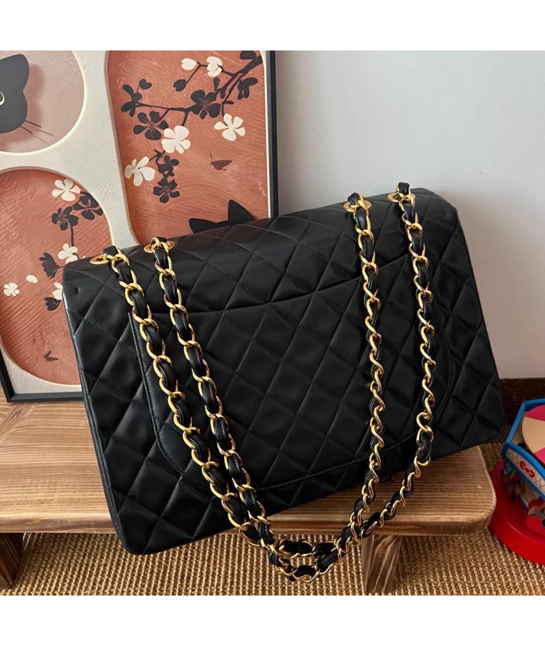 CHANEL Черная кожаная сумка через плечо, фото 5