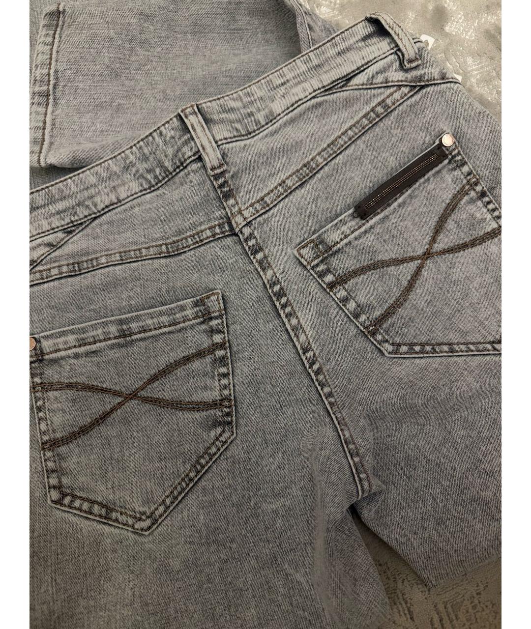 BRUNELLO CUCINELLI Серые хлопковые джинсы слим, фото 2