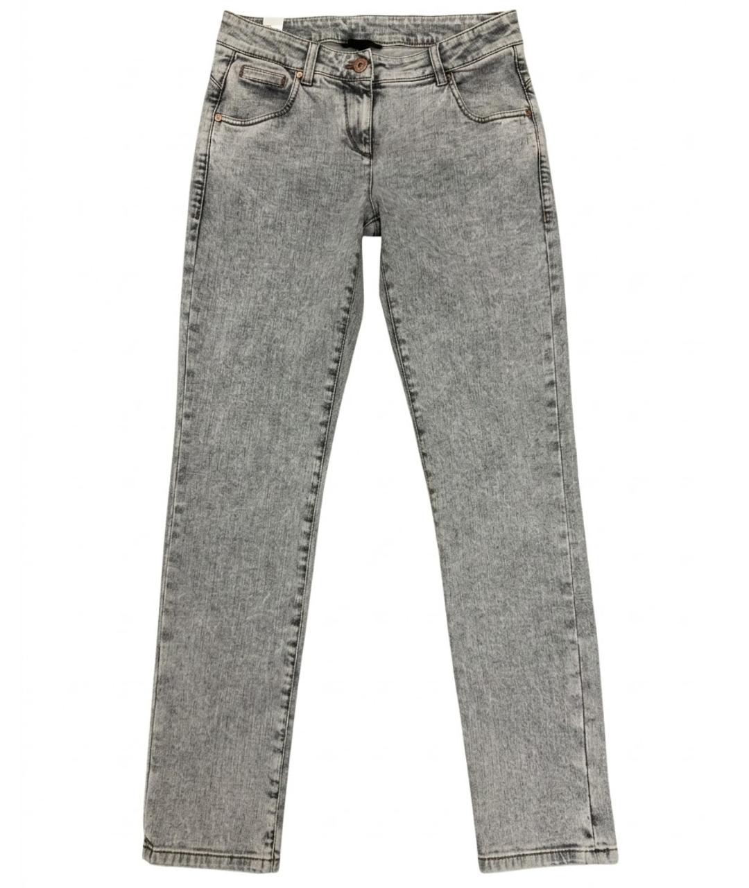 BRUNELLO CUCINELLI Серые хлопковые джинсы слим, фото 1