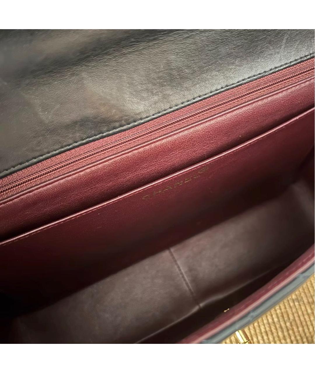 CHANEL Черная кожаная сумка тоут, фото 8