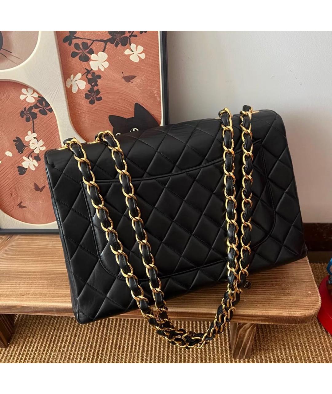 CHANEL Черная кожаная сумка тоут, фото 4