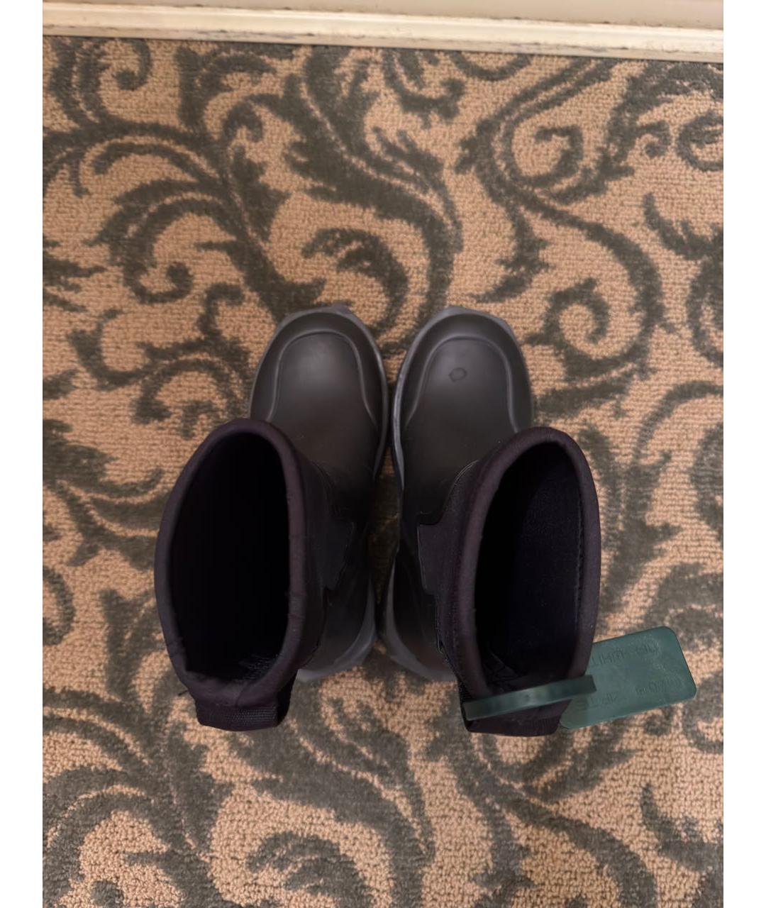 OFF-WHITE Черные резиновые ботинки, фото 3