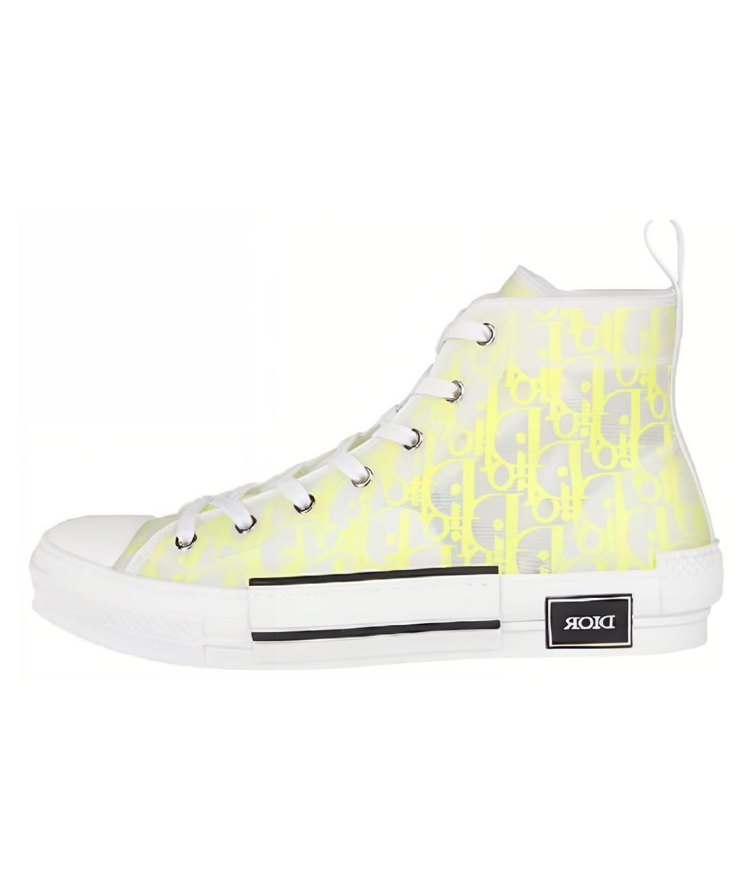 CHRISTIAN DIOR Желтые высокие кроссовки / кеды, фото 2