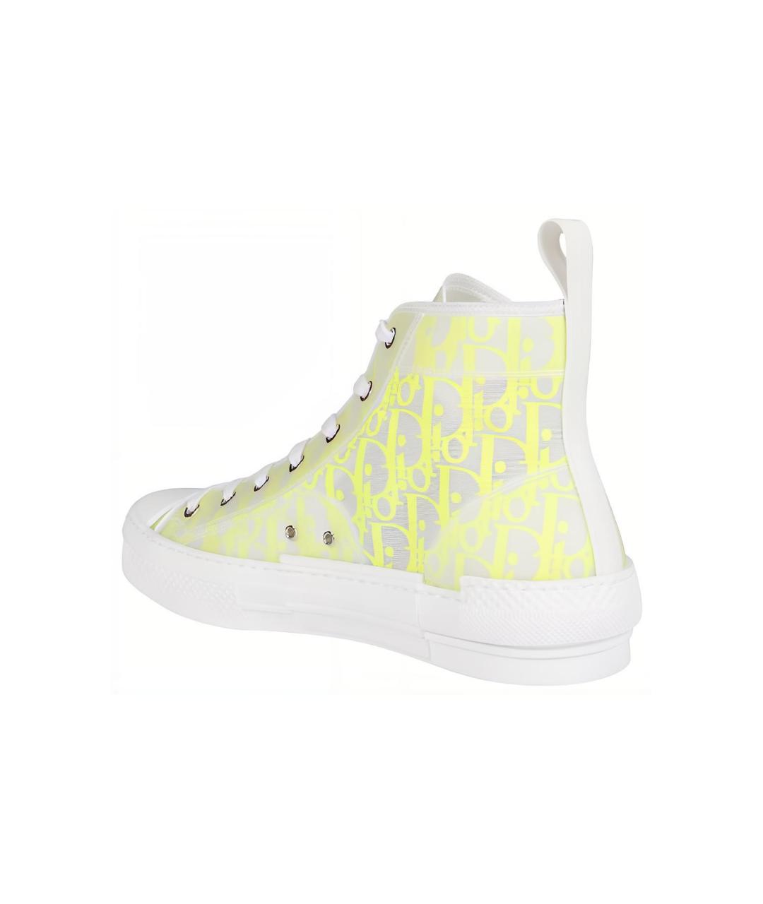 CHRISTIAN DIOR Желтые высокие кроссовки / кеды, фото 4