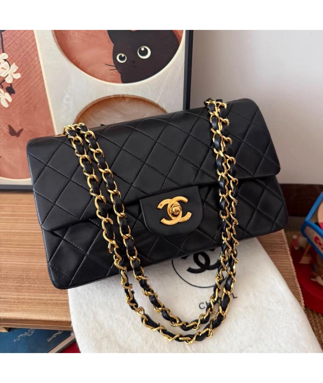 CHANEL Черная кожаная сумка через плечо, фото 2