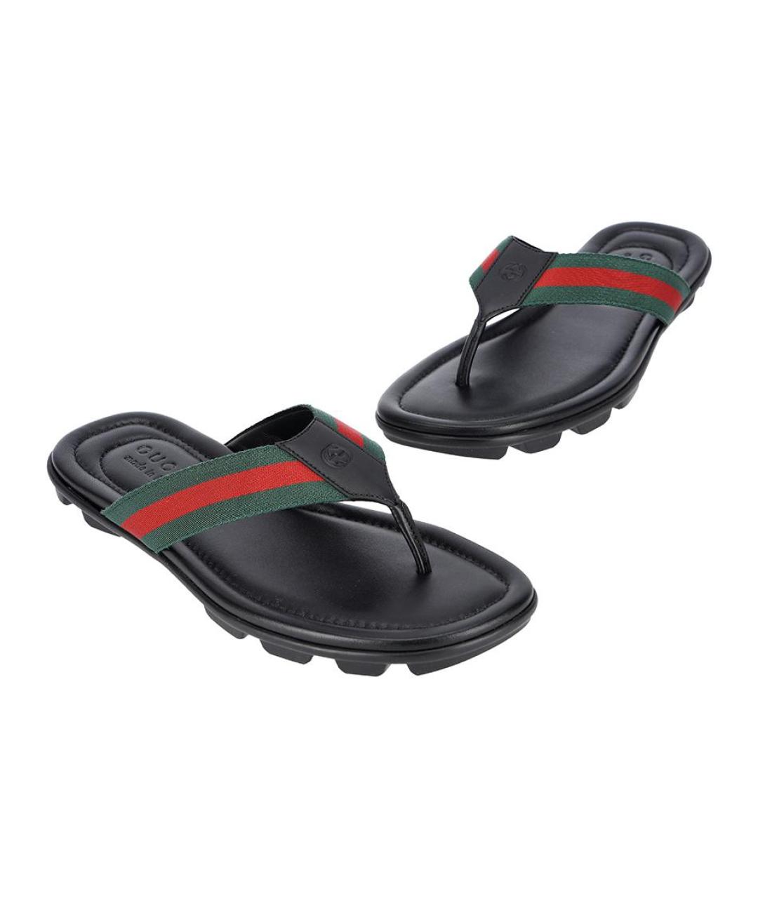 GUCCI Черные шлепанцы, фото 3