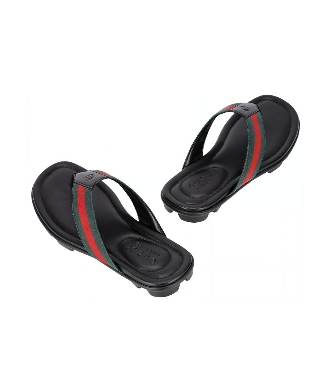GUCCI Черные шлепанцы, фото 4