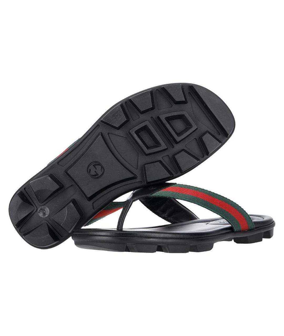 GUCCI Черные шлепанцы, фото 5