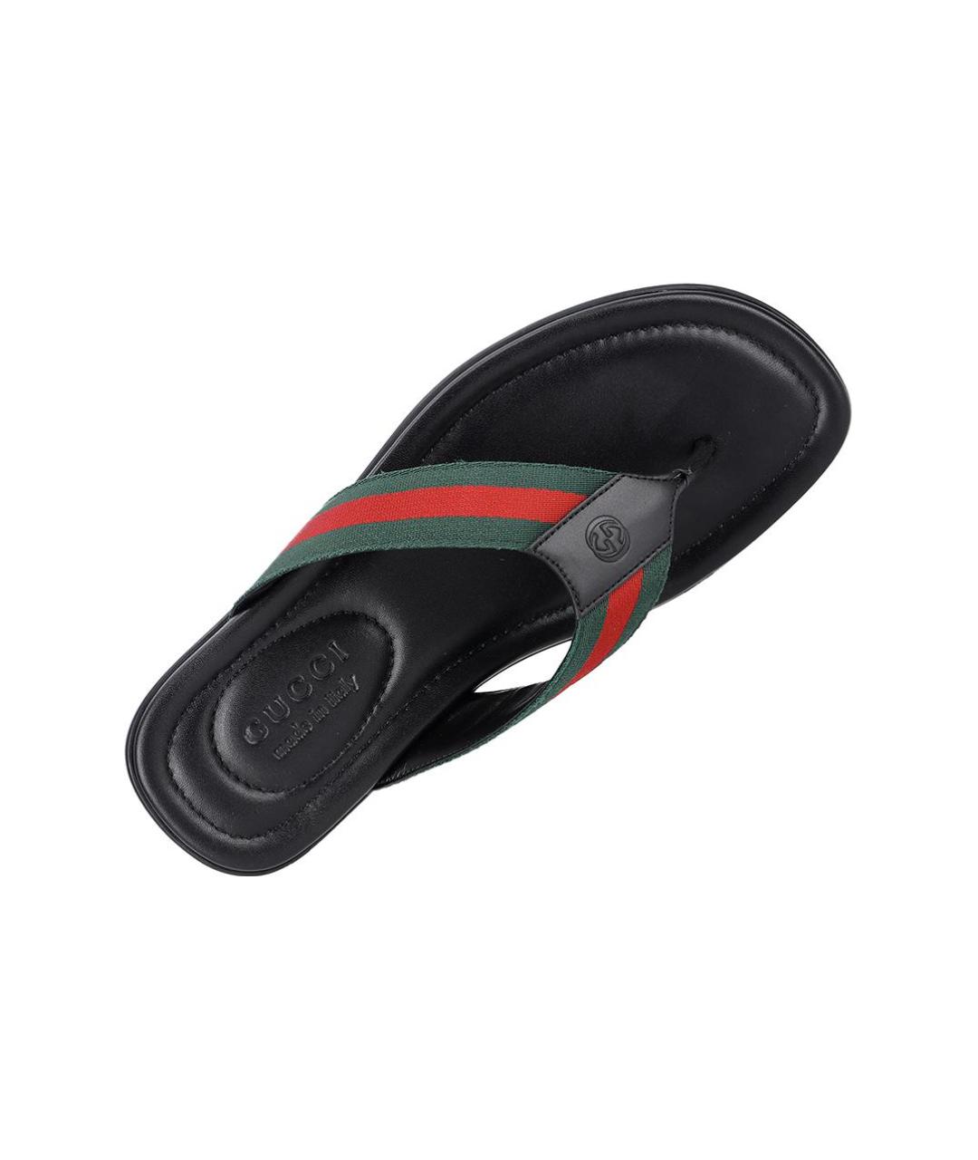 GUCCI Черные шлепанцы, фото 2