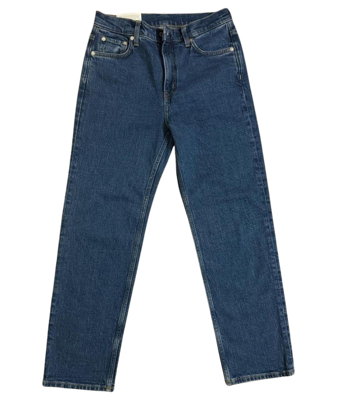 ARKET Темно-синие хлопковые прямые джинсы, фото 1