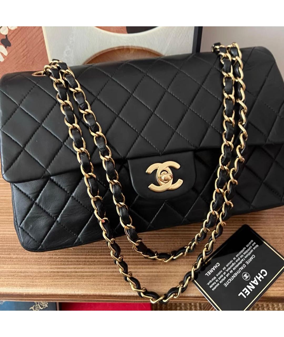 CHANEL Черная кожаная сумка через плечо, фото 2