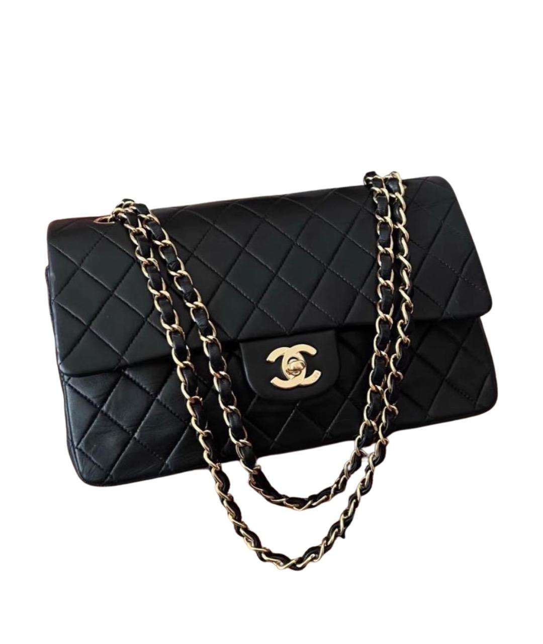 CHANEL Черная кожаная сумка через плечо, фото 8