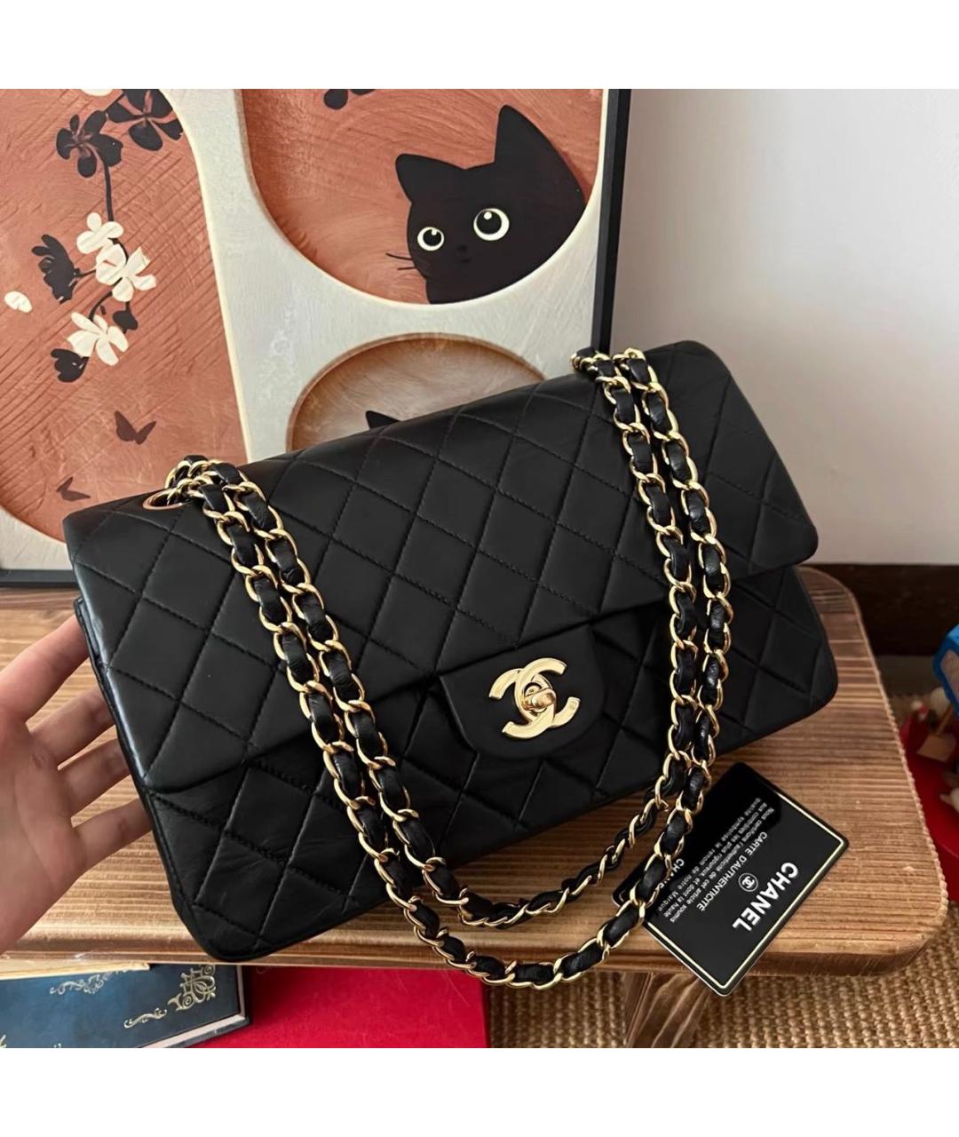 CHANEL Черная кожаная сумка через плечо, фото 3