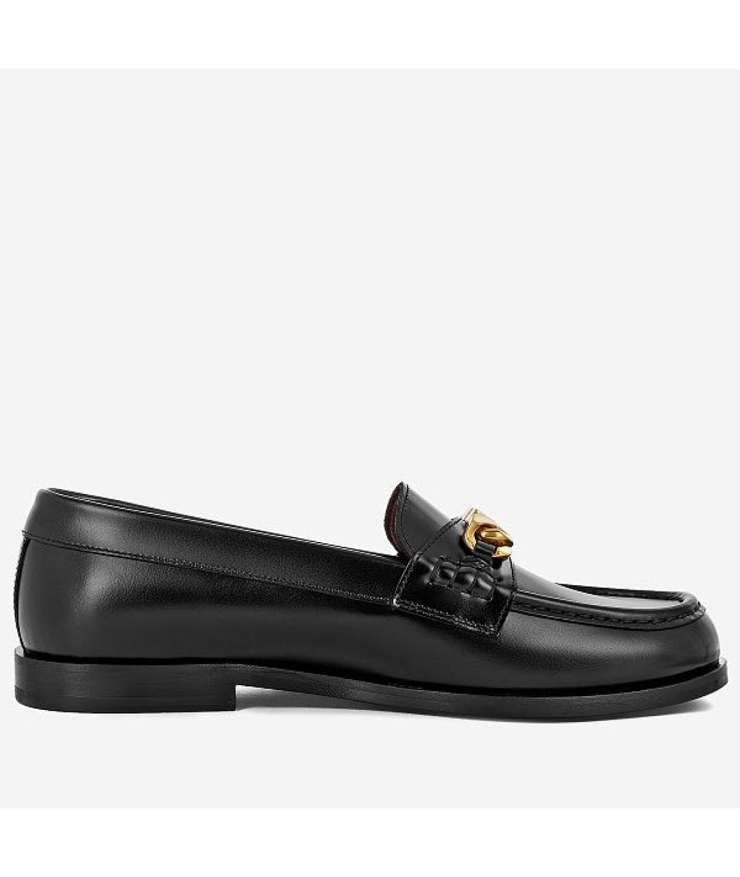 VALENTINO Черные кожаные лоферы, фото 7