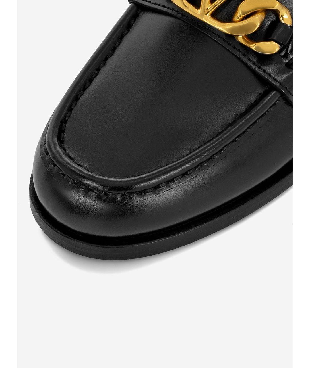 VALENTINO Черные кожаные лоферы, фото 6