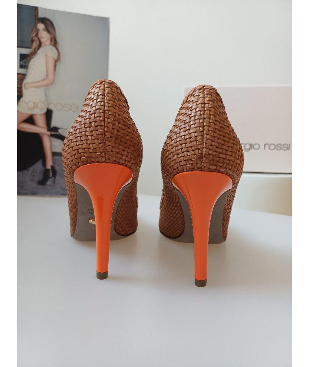 SERGIO ROSSI Коричневые кожаные туфли, фото 8