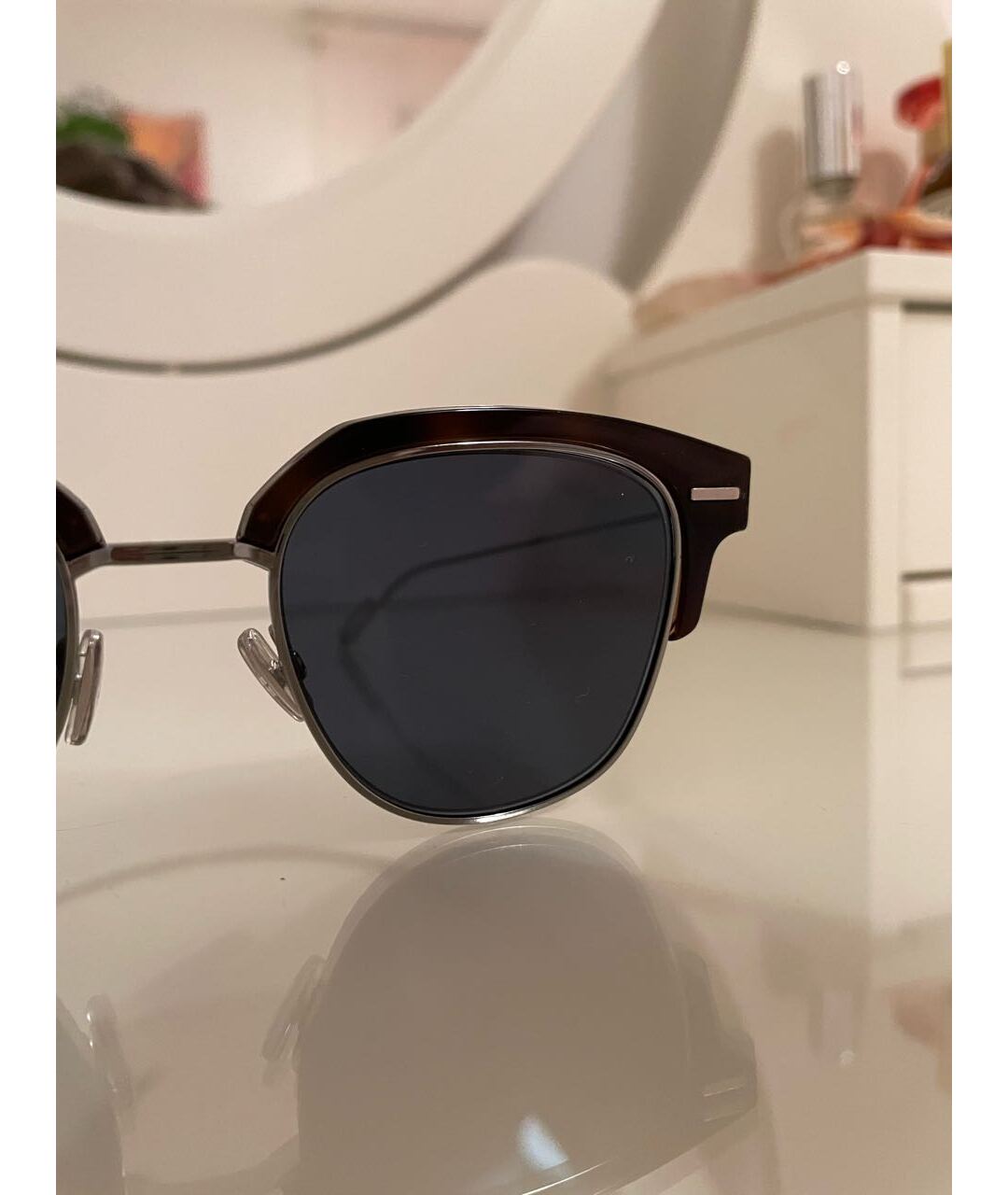 DIOR HOMME Черные металлические солнцезащитные очки, фото 2