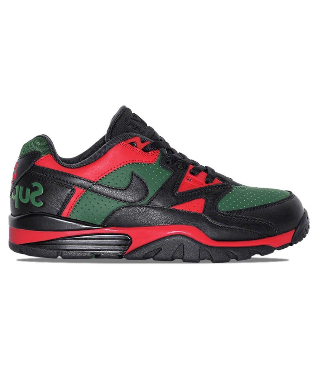 NIKE Черные кожаные низкие кроссовки / кеды, фото 1