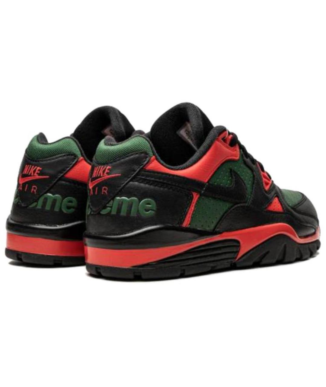 NIKE Черные кожаные низкие кроссовки / кеды, фото 4