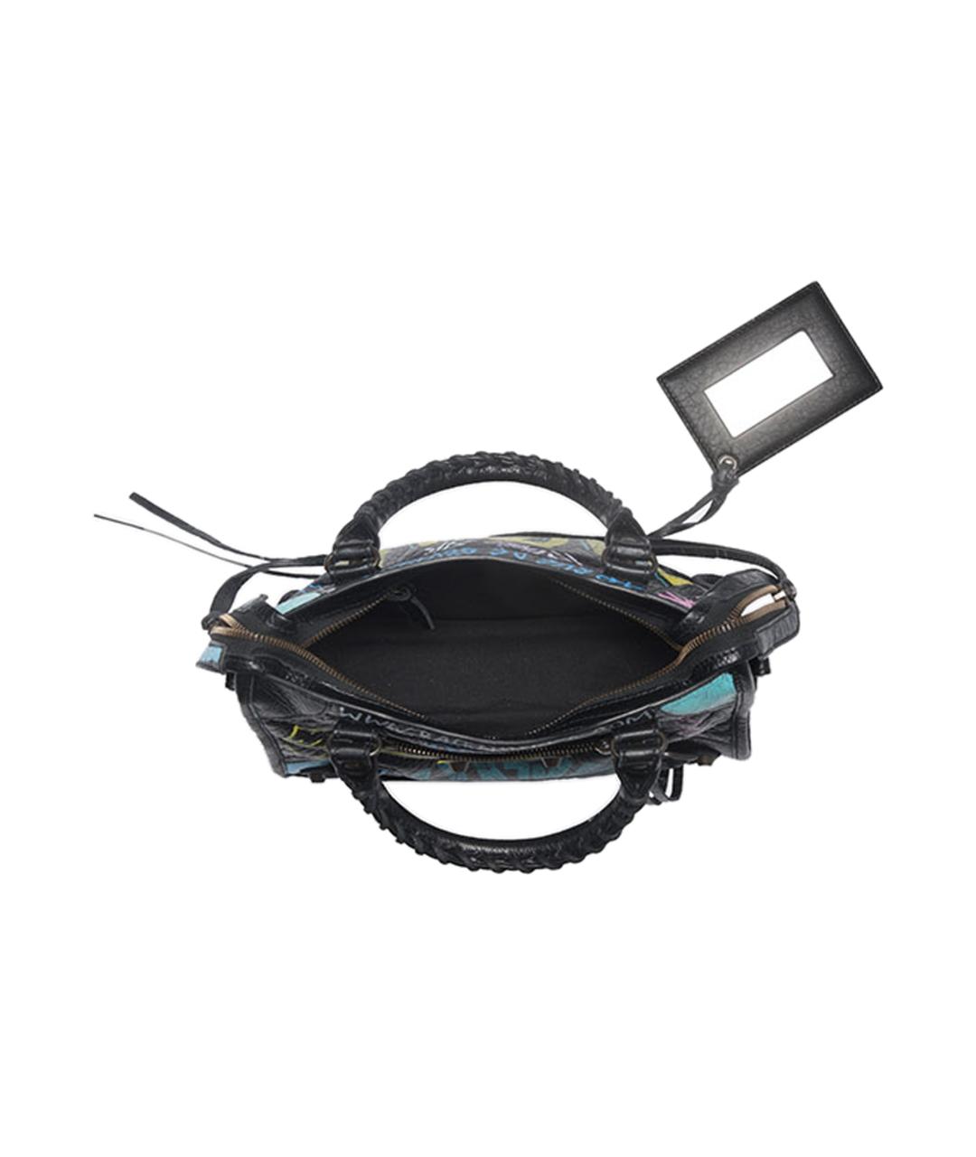 BALENCIAGA Черная кожаная сумка через плечо, фото 5