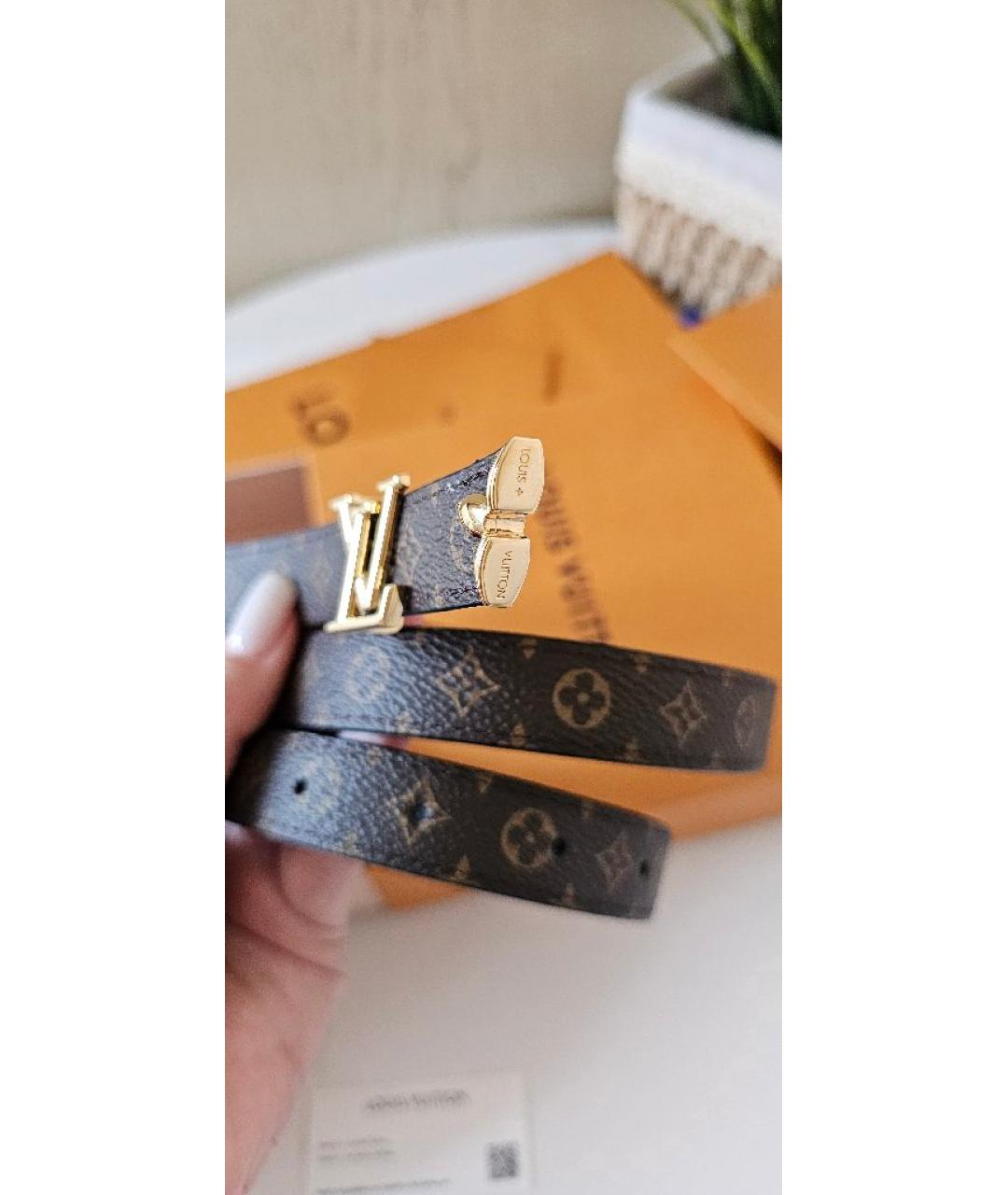 LOUIS VUITTON Черный кожаный ремень, фото 7