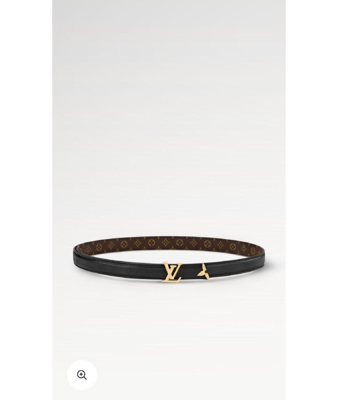LOUIS VUITTON Черный кожаный ремень, фото 9