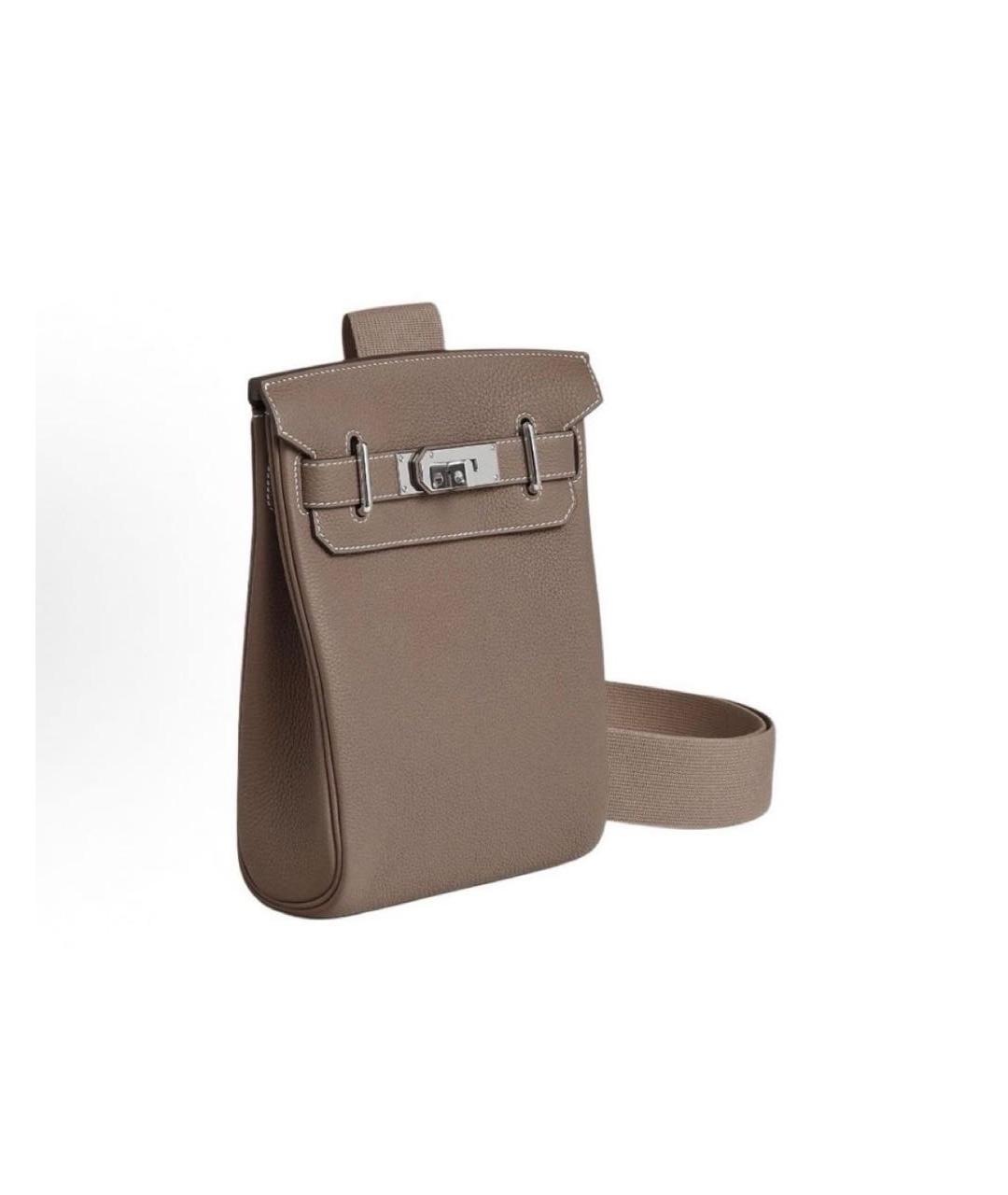 HERMES Бежевый кожаный рюкзак, фото 4