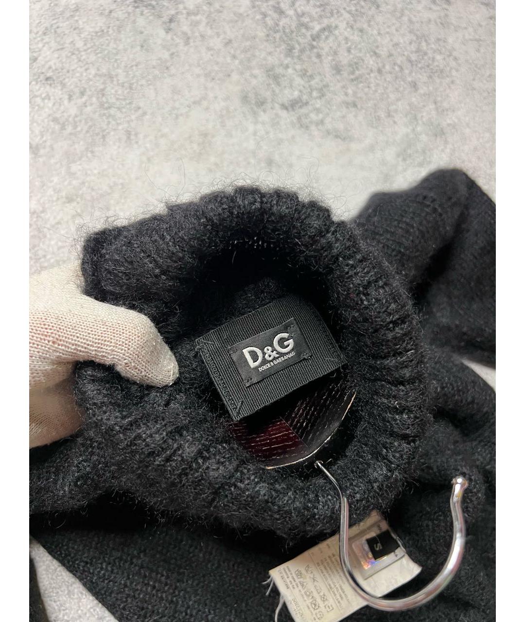 DOLCE&GABBANA Черный шерстяной джемпер / свитер, фото 7