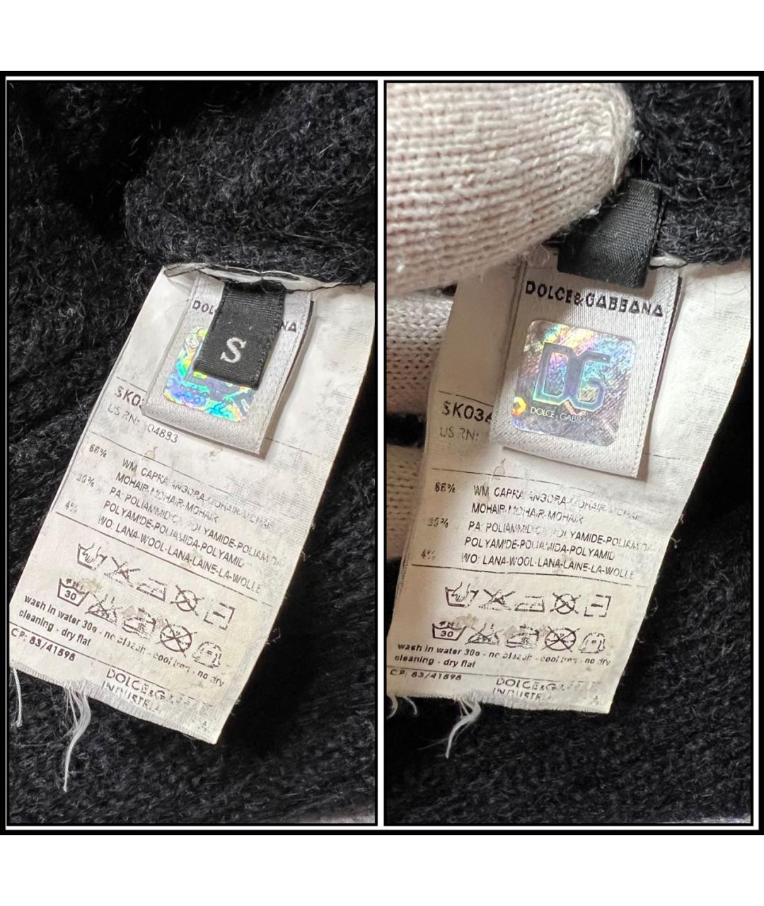 DOLCE&GABBANA Черный шерстяной джемпер / свитер, фото 8