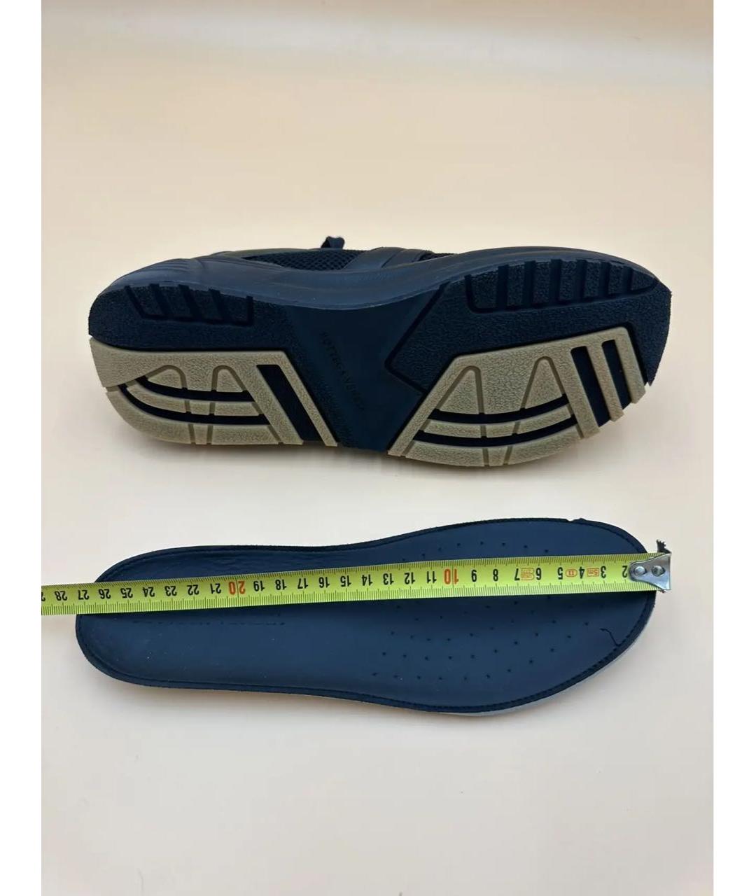 BOTTEGA VENETA Хаки кожаные низкие кроссовки / кеды, фото 8