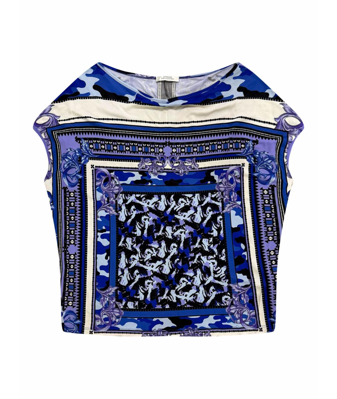 VERSACE COLLECTION Синяя вискозная блузы, фото 1