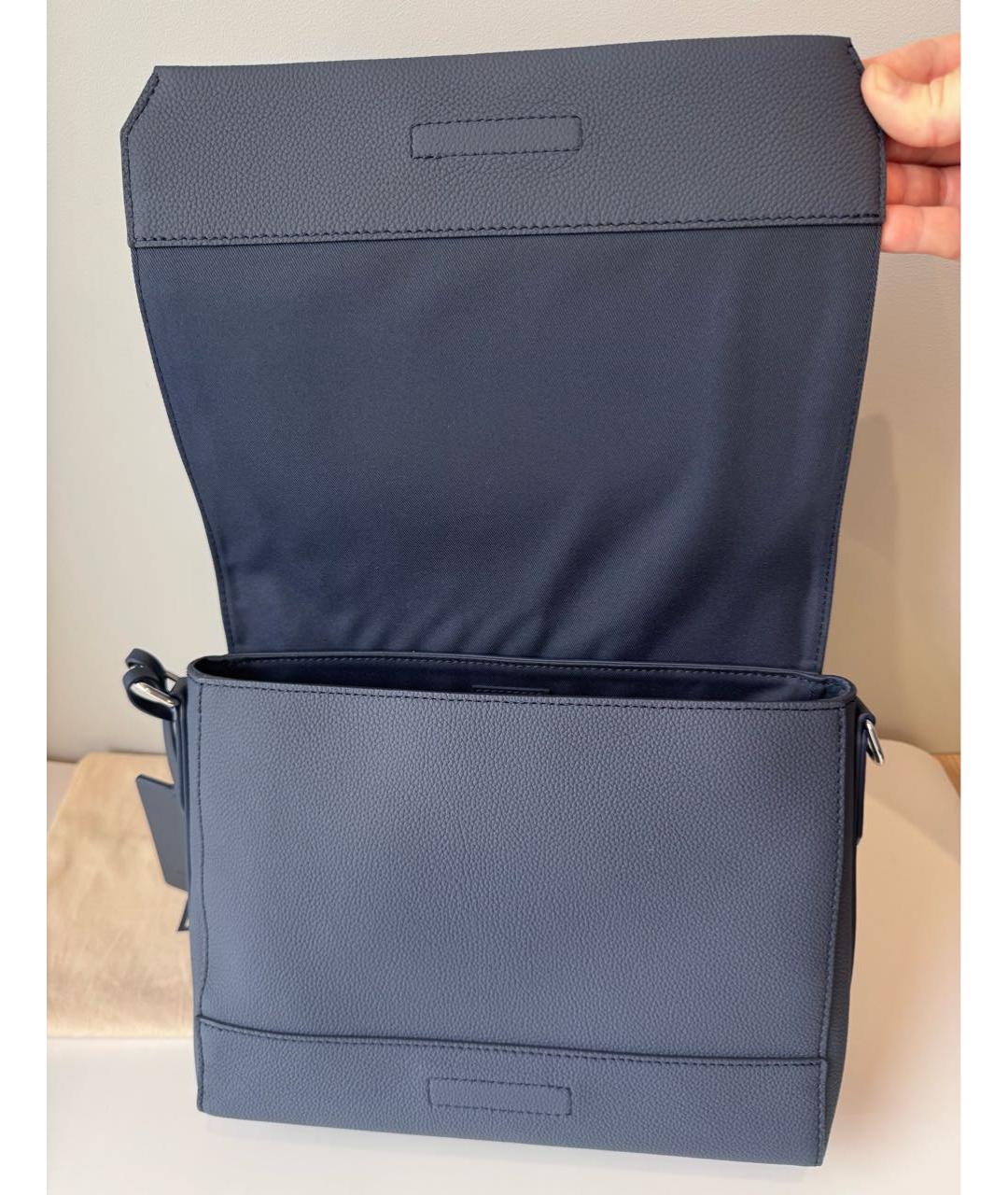 LOUIS VUITTON Темно-синяя кожаная сумка на плечо, фото 4