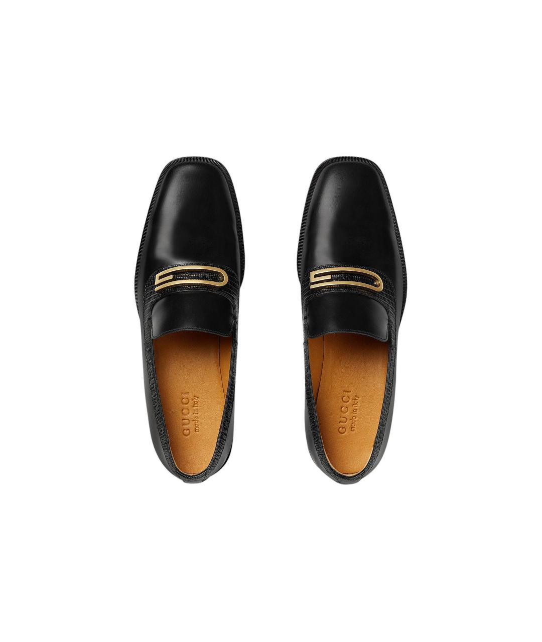 GUCCI Черные кожаные лоферы, фото 4