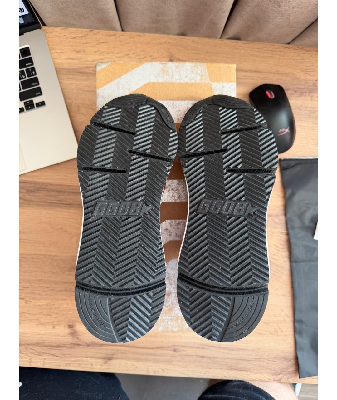 GOLDEN GOOSE DELUXE BRAND Красные замшевые кроссовки, фото 5