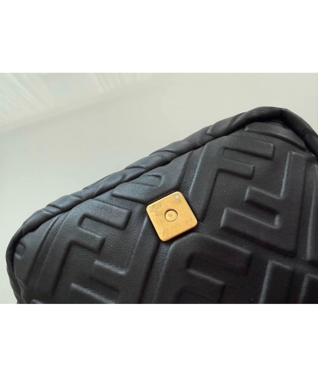 FENDI Черная кожаная сумка через плечо, фото 9