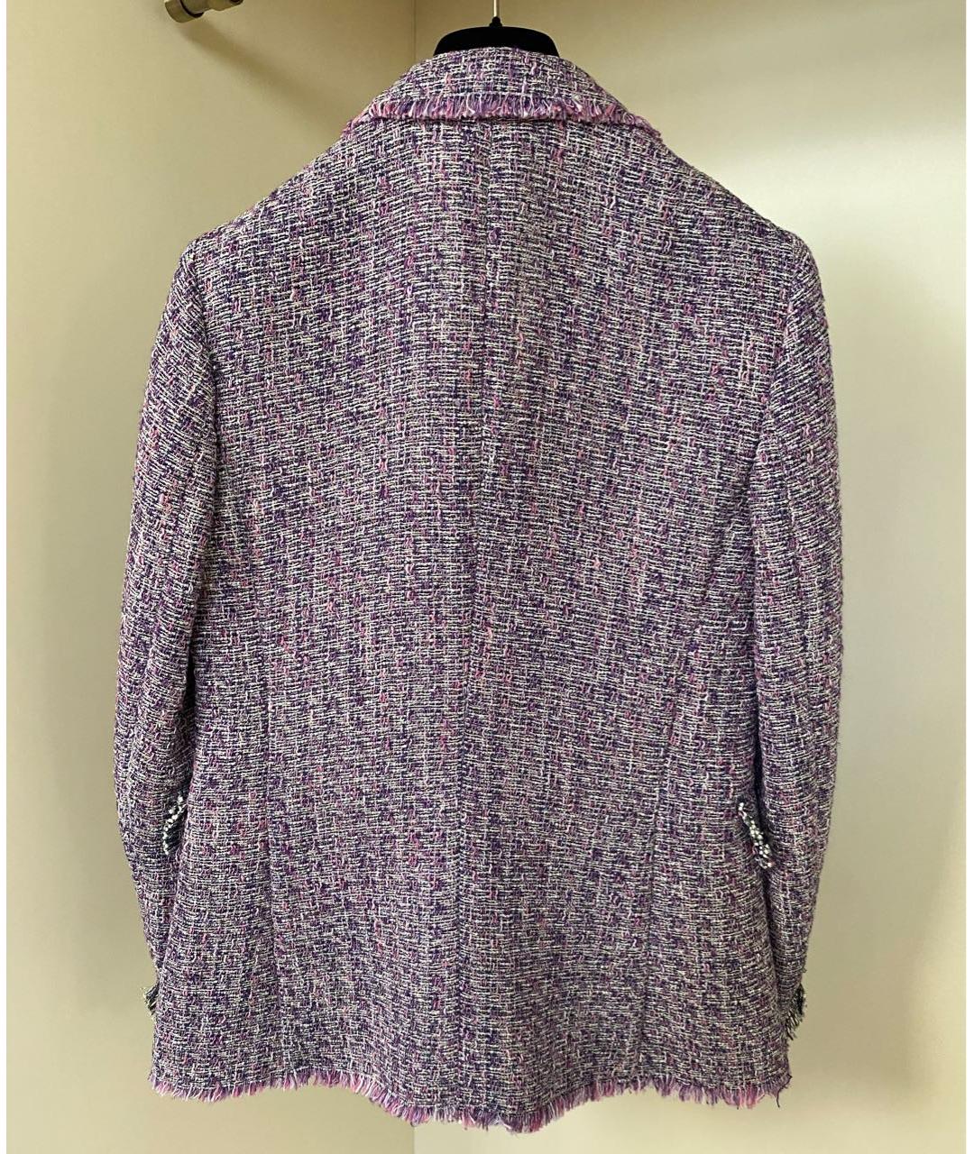 ETRO Фиолетовый хлопковый жакет/пиджак, фото 6