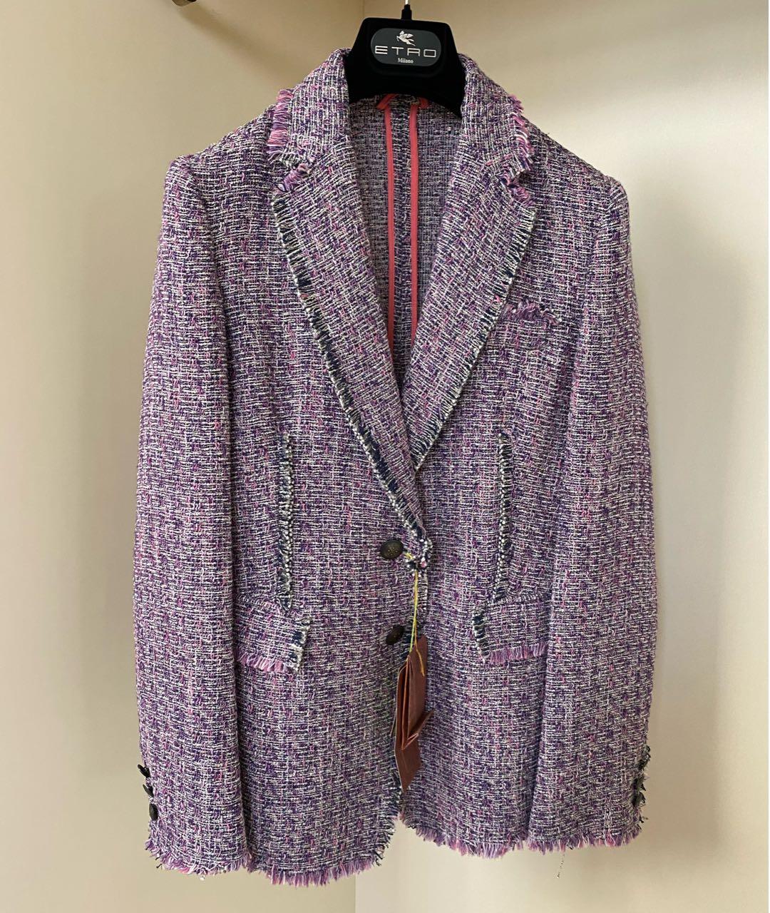 ETRO Фиолетовый хлопковый жакет/пиджак, фото 5