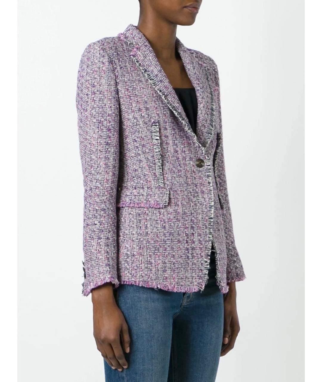 ETRO Фиолетовый хлопковый жакет/пиджак, фото 2