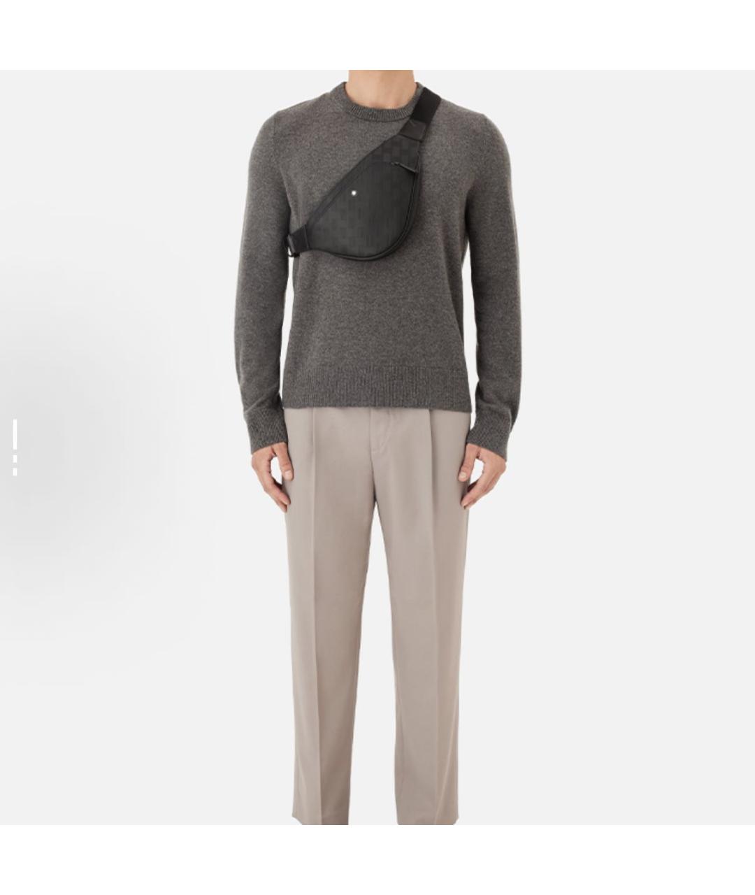 MONTBLANC Черная кожаная сумка на плечо, фото 6