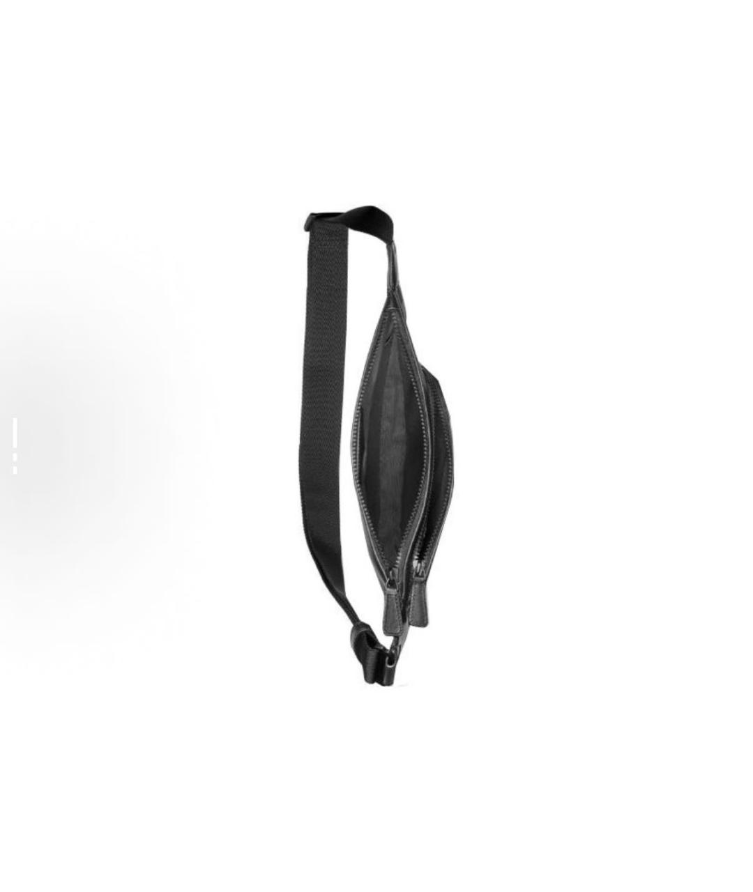 MONTBLANC Черная кожаная сумка на плечо, фото 5