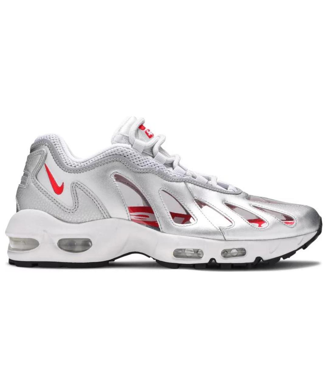 NIKE Серебряные синтетические низкие кроссовки / кеды, фото 1