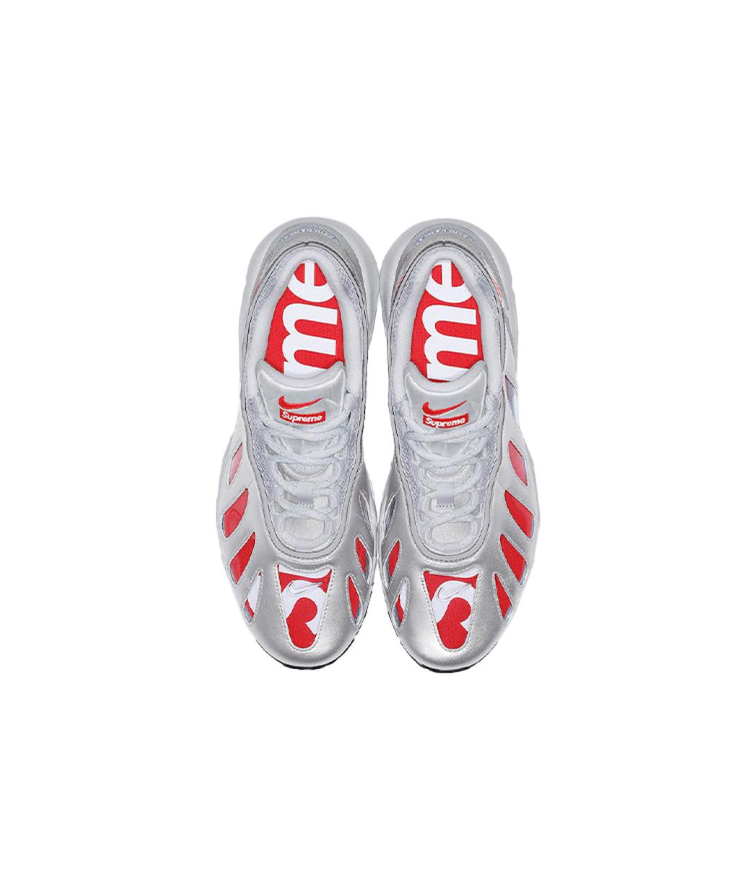 NIKE Серебряные синтетические низкие кроссовки / кеды, фото 4